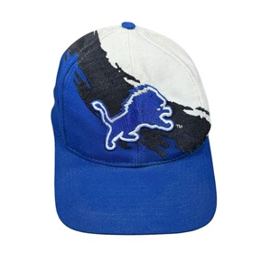 Vintage NFL Pro Line Logo Athletic Detroit Lions Paint Splash SnapBack Cap RARE - Bild 1 von 12