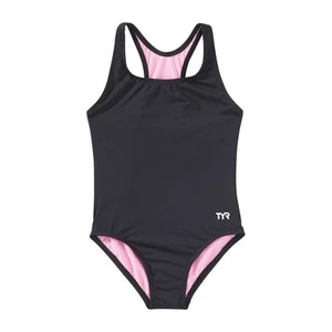 TYR Girl's Durafast Lite Ella Maxfit Pull On Swimsuit - Black, Size Small - Picture 1 of 6