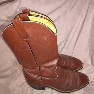 Vintage Red Wings Boots 84G 1872 Brown Leather Mens 9.5 D USA Western Cowboy - Picture 1 of 24