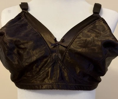 Vintage Hanes Just My Size 44C Soft Cup Bra #1960 Brown Satin No Tag - Image 1 of 4