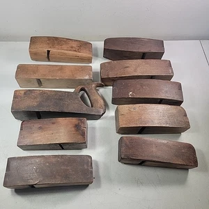 VINTAGE SCRAP DAMAGED WOODEN WOOD PLANE BODY'S CARVING WHITTLING PROJECTS CRAFTS - Picture 1 of 24