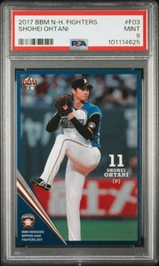 2017 BBM HOKKAIDO NIPPON HAM FIGHTERS #F03 SHOHEI OHTANI PSA 9 - Picture 1 of 2