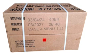 US MRE / komplettes Case A 12 MRE / EPA Prepper / Verpflegung / INSP DATE 26/27 - Bild 1 von 2