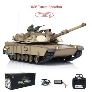 Henglong 1/16 7.0 Plastic M1A2 Abrams RTR IR BB RC Tank 3918 Smoke 360° Turret - Picture 1 of 17