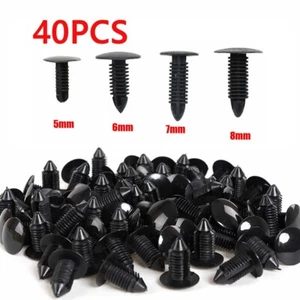 40x Pasador de empuje para carrocería de automóvil Remache Ajuste Panel Sujetador Clip Molduras Surtido 5-8 mm - Imagen 1 de 13