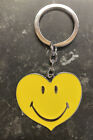 Quality Yellow Heart Smile Face Keyring Children’s Gift Novelty Metal Aprox 4cm