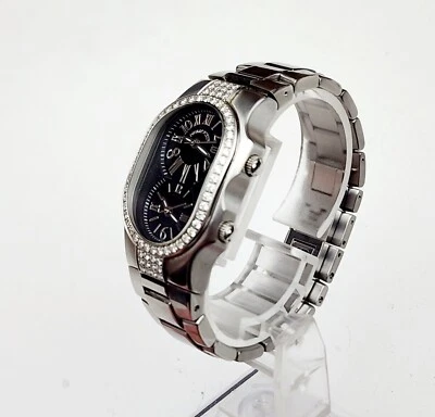 Women's TRAVELER Watch PHILIP STEIN. Diamonds Bezel. Dual Time. - Image 1 of 4