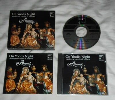 ANONYMOUS 4 On Yoolis Night Medieval Carols & Motets CD 1993 Harmonia Mundi Foto 1 de 2