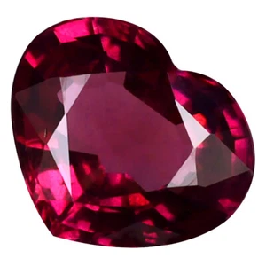 1.62 ct Good-looking Heart (8 x 7 mm) Tanzania Purplish Pink Rhodolite Garnet - Picture 1 of 1