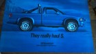 BF GOODRICH SIGN BLUE CHEVY S-10 PICK UP TRUCK POSTER ORIGINAL GAS and OIL