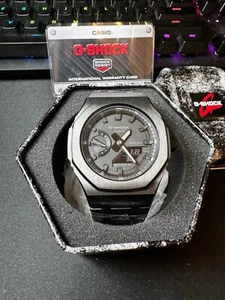 Casioak G-Shock GA-2100-1A1 Modified With Black Stainless Steel Strap! - Picture 1 of 4