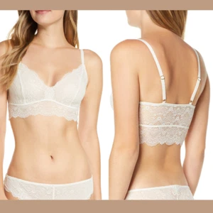 NWT $98 Hanro Aria Lace Bralette Bra in Soft Beige [SZ Small ] #K872 - Picture 1 of 12