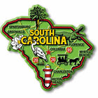 South Carolina Colorful State Magnet by Classic Magnets, 3.6" x 3.3"