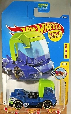 2017 Hot Wheels #120 Legends of Speed 5/10 RIG HEAT Green/Blue w/Black DD8 Spoke - Image 1 of 4