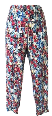 Calça de Yoga Jones New York Sport, Jazzy Geo Print, Capri, Poli/Elastano, M, Nova Sem etiquetas - Imagem 1 de 4