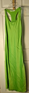 Victoria's Secret Lime Kiwi Green Silky Racer Back Nightgown Small Sexy Gown - Picture 1 of 5