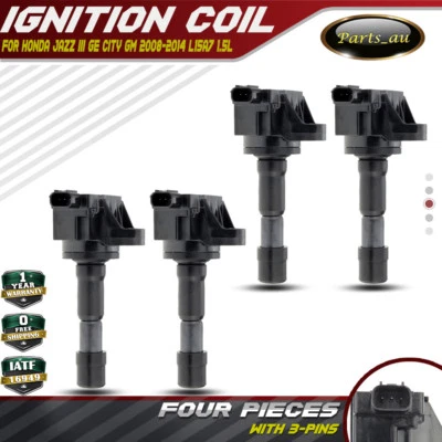 4x Ignition Coils for Honda Jazz III GE City GM L15A7 08/2008-07/2014 1.3L 1.5L - image 1 of 4