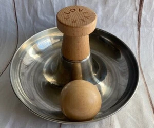 Lovevery Metal Tip & Turn Spinner Spin Top Baby Toy with Wooden Round Ball - Picture 1 of 1