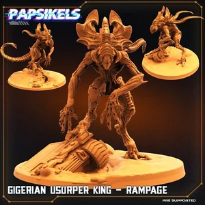 Re Usurpatore Gigeriano - Rampage Scala 32mm Papsikels Miniatura AvP, Alieni - Foto 1 di 1