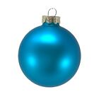 2,75 pouces (70 mm) 6 pièces boule en verre bleu turquoise mat ornements de Noël