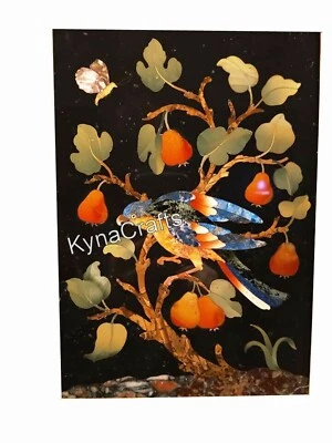 Nature Pattern Inlay Work Coffee Table Top Rectangle Marble Wall Decor Scenery - Image 1 of 4