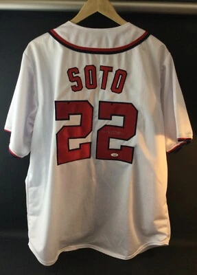 Juan Soto SIGNED Washington Nationals Size XL Jersey w/ JSA COA - Image 1 of 4