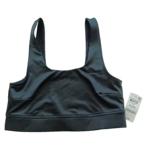 Neu mit Etikett Jenni Bralette Größe MEDIUM (8-10) schwarz Spandex Pullover Schaufel Hals - Bild 1 von 9