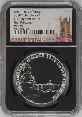 TOP POP 2019 Great Britain Silver £2 Buckingham Palace Mint State NGC MS 70 - Image 1 of 4