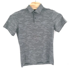NoBull Shirt Mens Medium Gray Camo Polo Golf Athletic Gym Workout Lightweight - Picture 1 of 7