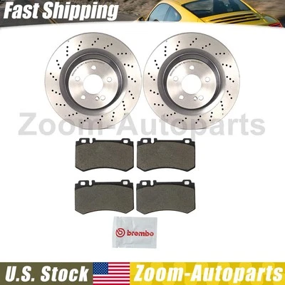 Brembo OE Rear Brake Rotors Brake Pads for 2003-2006 Mercedes-Benz SL55 AMG - Image 1 of 4