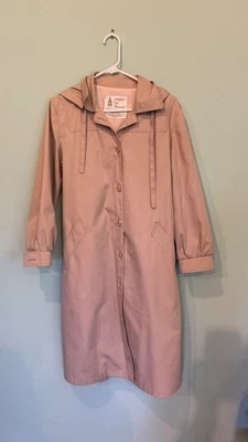 London Fog Maincoats Canvas Khaki Trench Coat Size 10 Petite - Image 1 of 4