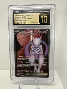 🔥Top/pop🔥Team Rocket's Mewtwo ex 213/182 Sv10: Destined Rivals CGC Pristine 10 - Picture 1 of 1