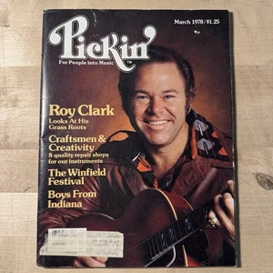 Pickin' Magazine March 1978 Roy Clark Winfield Festival Bluegrass Country Music - Picture 1 of 7