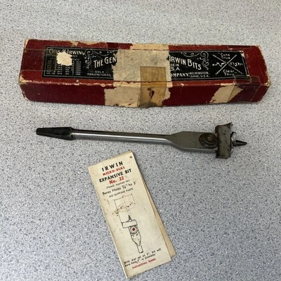 Vintage Irwin No. 22 Micro Dial Expansive Bit The Irwin Auger Bit Company - Image 1 of 4