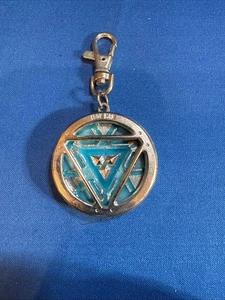 Marvel Avengers Iron Man Arc Reactor Pewter Key Chain Glow-in-the-dark - Picture 1 of 3