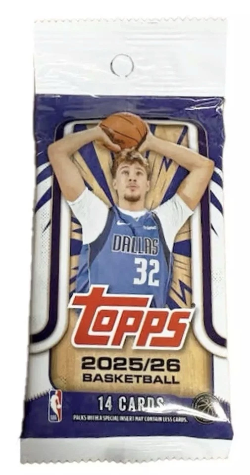 Paquete de exhibición de tarjetas coleccionables de baloncesto insignia Topps 2025-26 14 tarjetas Foto 1 de 1