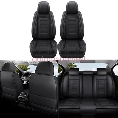 Leather 5 Seat Covers For Nissan Rogue 2010 2011-2023 Front & Rear Cushion Foto 1 de 4