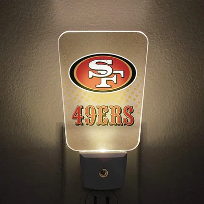 Sensor de luz LED plug-in luz noturna Party Animal NFL San Francisco 49'ers Team - Imagem 1 de 3