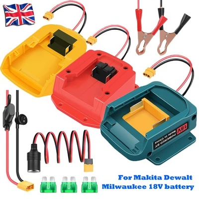 Car Jumper Starter Battery Adapter Auto Booster Cable For Makita Milwaukee Dewal