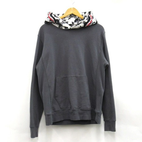 A BATHING APE (BAPE) Felpa con cappuccio maglione A Bathing Ape Abc mimetico squalo abbassante zip intera