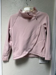 Athleta Girls Long Sleeve Zip Pullover Sweatshirt Size Large (12) Cozy Wrap Pink - Picture 1 of 7