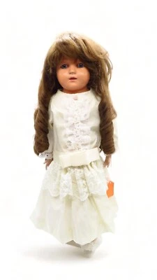 Antique 1900s German Celluloid Head Doll with Kid Leather Body Turtle Mark 20" - Imagem 1 de 4