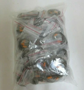 100- Pairs of Reusable Corded Earplugs pair, grey, multi- flange - Picture 1 of 3