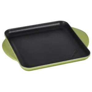 Le Creuset Palm Green -Square 9.5 inch Griddle - Picture 1 of 6