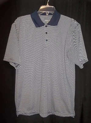 CHERESKIN Navy & White STRIPED Polo Shirt Men's Size MEDIUM - Image 1 of 4