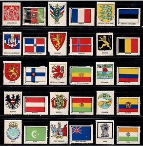 30 Labels ,15 Flags & 15 Corresponding Coat of Arms from 1953 #1 - I Combine S/H