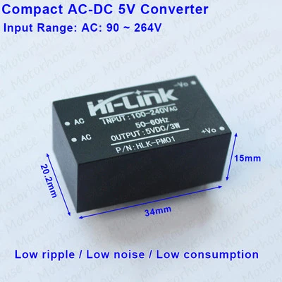 AC-DC 110V 120V 220V 230V to 5V Step-Down Power Supply Module Household Switch - Image 1 of 4