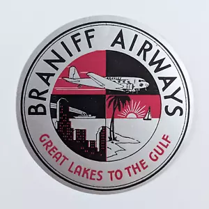 Etiqueta de equipaje vintage de Braniff Airways sin usar - Imagen 1 de 2