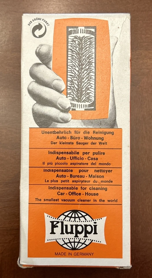 Vintage Fluppi Germany Made Hand Held Sweeper Brush Cars Sofas Pool Tables