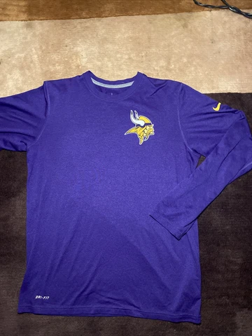 Vikings Shirt Minnesota Mens Medium NFL Dri-Fit Long Sleeve Cover